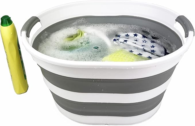 SAMMART 23L Set of 2 Collapsible Plastic Laundry Basket - Image 5