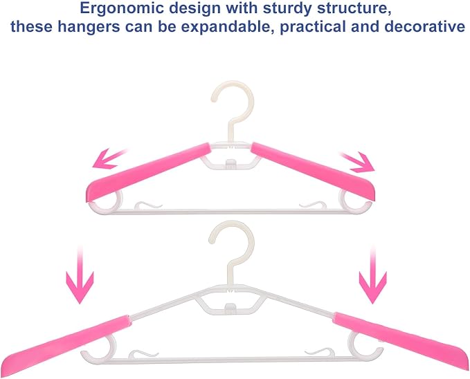 Adjustable Extra Wide Plastic Clothes Hangers - Image 7