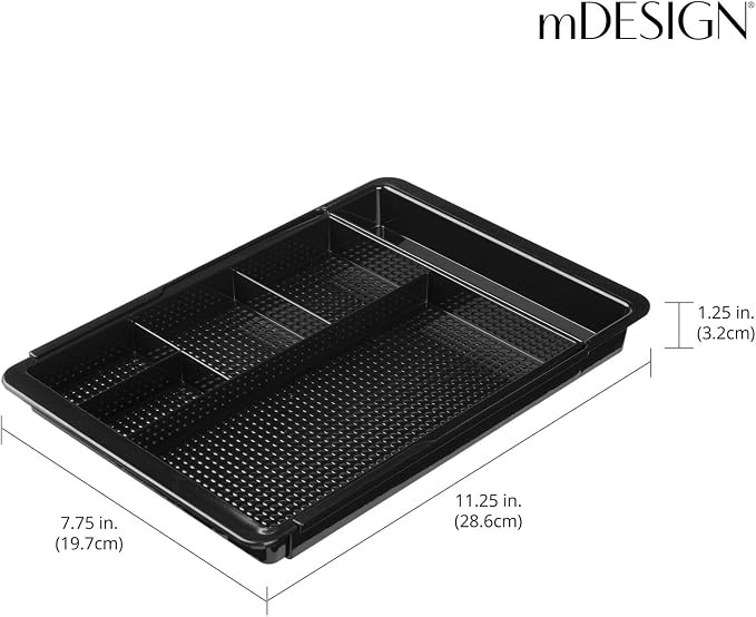 mDesign Expandable Plastic Drawer Organizer and Storage Container - Image 4