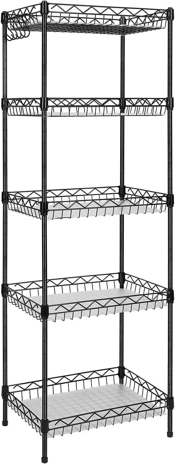 Storage Shelves, 5-Tier Wire Shelving Unit - Image 8