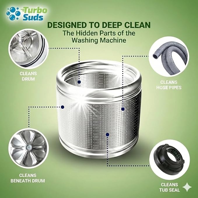 Washing Machine Cleaner Tablets XL – Heavy Duty Descaler and Deodorizer Tablets - Image 3