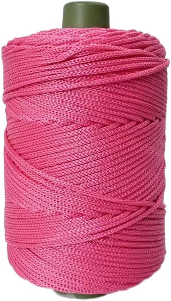 250G Hollow Braided Polypropylene Rope 3mm Colorful Polyester Yarn Handmade by Unknown
