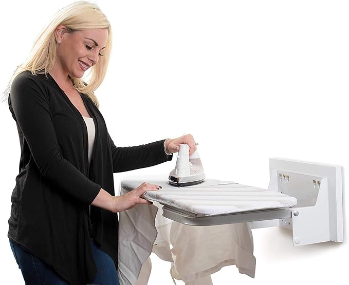 MYOYAY Wall Mounted Ironing Board 12 x 37 Inch Space-Saving 180° Swive Fold - Image 7