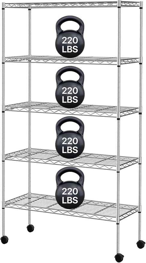 Meet perfect 5-Tier Metal Storage Shelving Unit by Meet+perfect