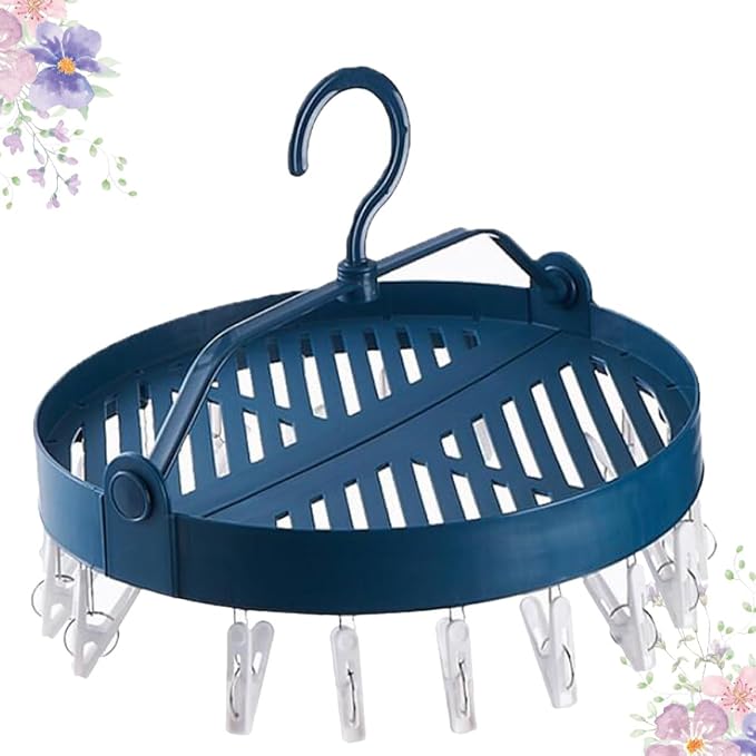 GLEAVI Multifunctional Round Foldable Clothespin Drying Rack - Image 9