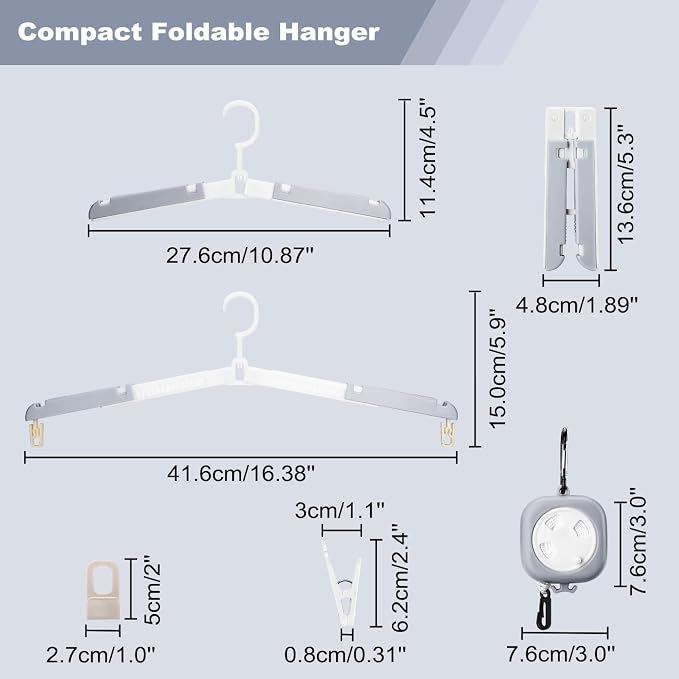 6 Pack Fodable Travel Hangers - Image 2