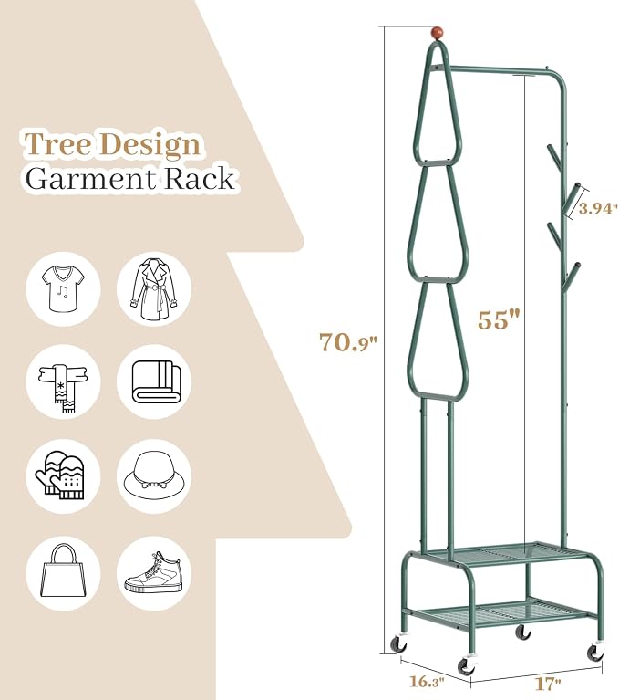 Clothes Rack, Metal Garment Rack - Image 8