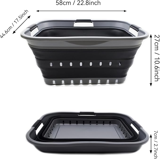 SAMMART 42L Collapsible Plastic Laundry Basket - Image 5
