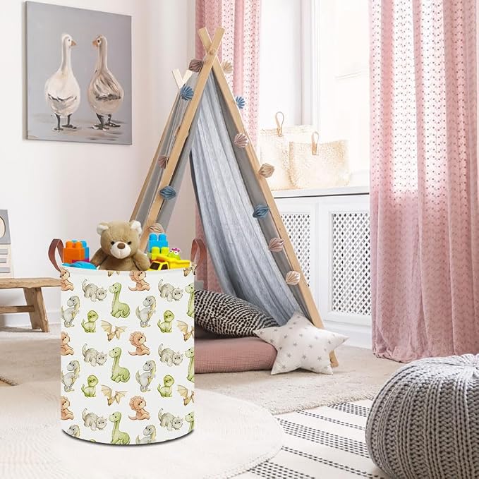 19.7" Laundry Basket, Dirty Clothes Hamper, Waterproof Storage Bin, Room Decor - Image 2
