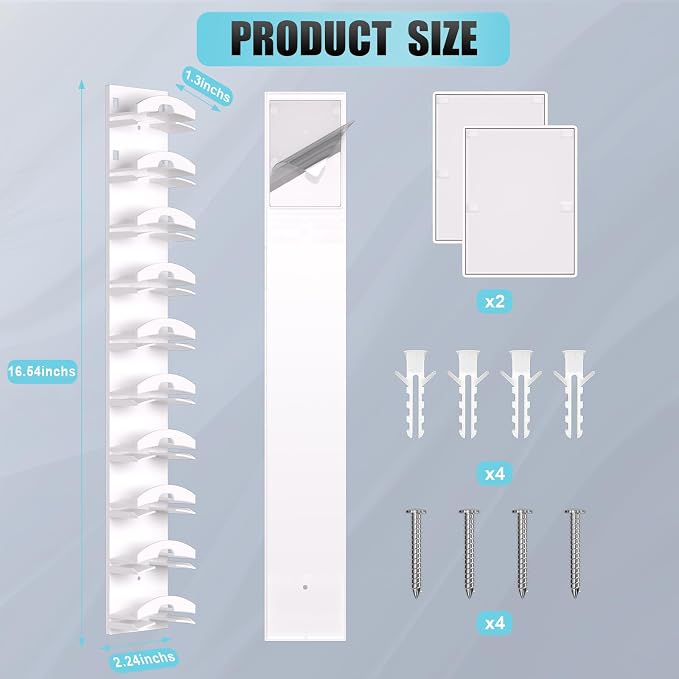 Hat Organizer for Baseball Caps 2Pack, Hat Rack for Wall - Image 7