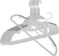 10pcs Non-Slip Extra Wide Plastic Clothes Hangers Heavy Duty Space Saving by Outanaya