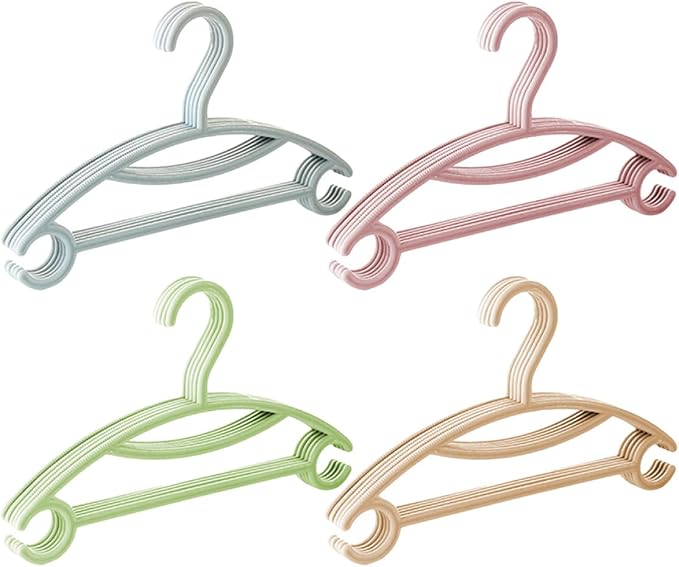 DOITOOL 20pcs Non-Slip Plastic Clothes Hangers, Windproof Closet Organizer Set by DOITOOL