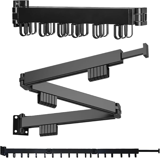 Foldable Wall-Mounted Clothes Drying Rack – Space-Saving Heavy-Duty Laundry by HappyHedz