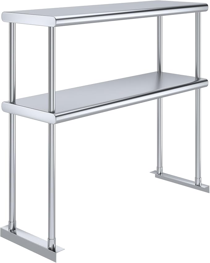 AmGood Double OverShelf Stainless Steel NSF by AmGood