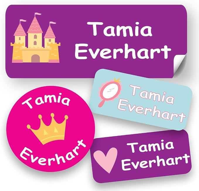 120-ct Personalized Waterproof Name Labels – 3-Line Custom Stick-On Tags by GILBIN