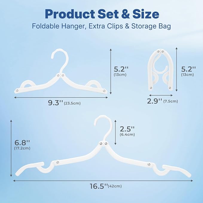 HOUSE DAY Travel Hangers, Portable Folding Hangers - Image 2