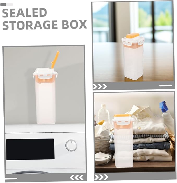 Luxshiny 2pcs Laundry Detergent Organizer Cover Multi-purpose Airtight Storage - Image 8