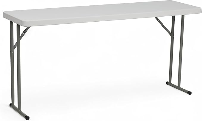 Flash Furniture Kathryn 5' Rectangular Plastic Folding Table, Long Plastic by FlashFurniture
