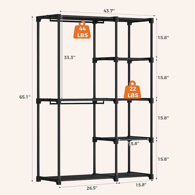 NEWBULIG Portable Fabric Clothes Rack - Image 2