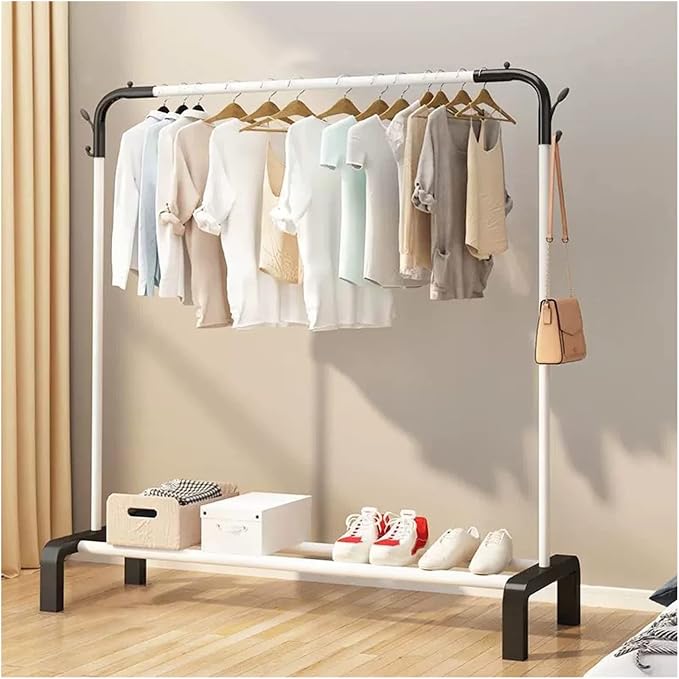 Standing Coat Stand Clothes Drying Rack Floor Balcony Home Clothesline Drying by Unknown
