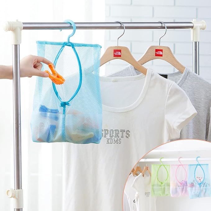 ABOOFAN Hanging Mesh Clothespin Storage Bag Multi-Purpose Organizer - Image 4