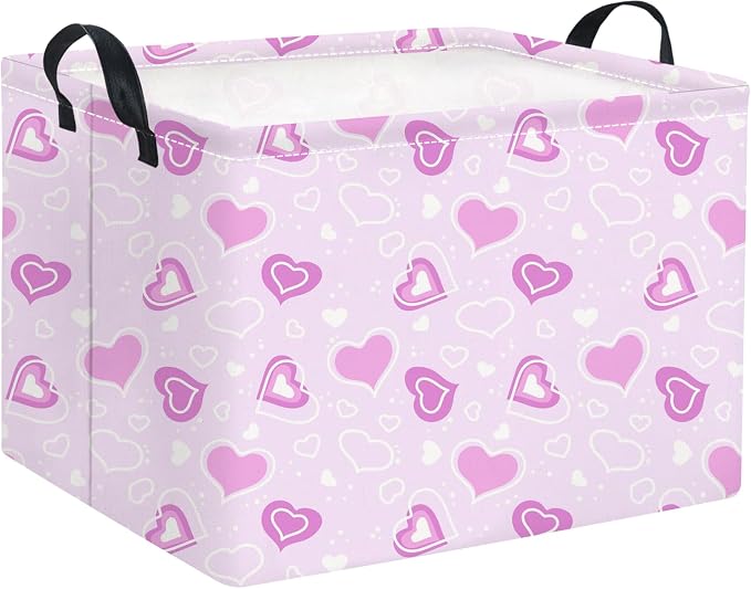 Rectangular Valentines Basket for Women Girls Storage Bin Organizer Box Shelf by TIBAOLOVER