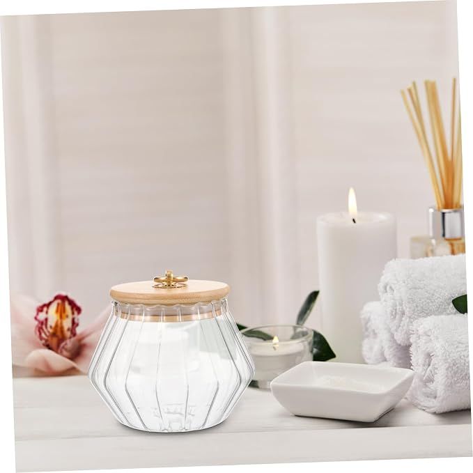 Storage Canister for Laundry Powder Refillable Container Lid Stylish Glass and - Image 3