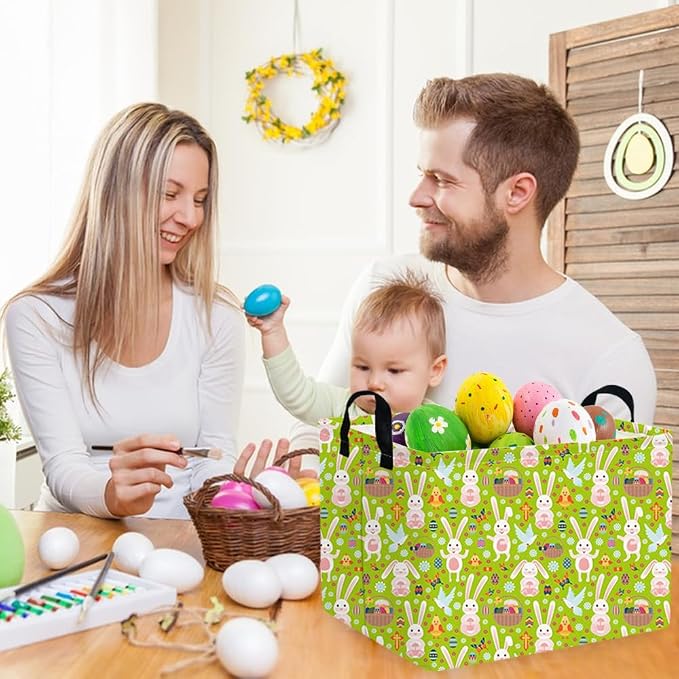 FXOLCSHE Rectangular Easter basket, Easter basket empty, Kids Toy Storage Basket - Image 4