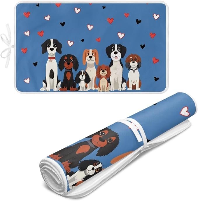 Ironing Mat Cute Dogs Print Foldable Ironing Pad Portable Board Iron Board - Image 6