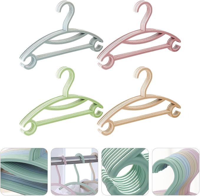 20pcs Non-Slip Plastic Clothes Hangers Set, Seamless Coat Hangers - Image 9