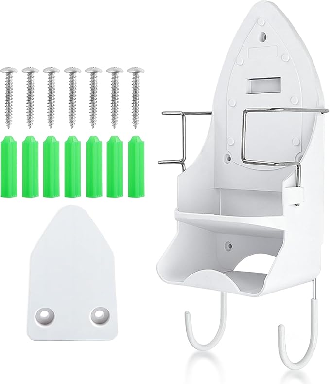 Iron Board Hanger Wall Mount Electric Iron Holder Ironing Board Holder Wall - Image 8