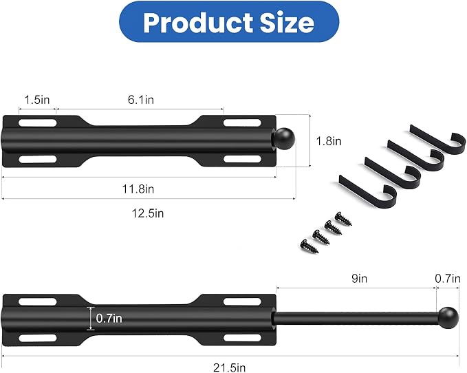 12 inch Valet Rod for Closets Pull Out - Image 4