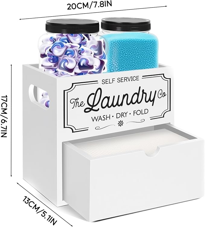 3 Pack Laundry Room Organization Storage Drawers - Image 3