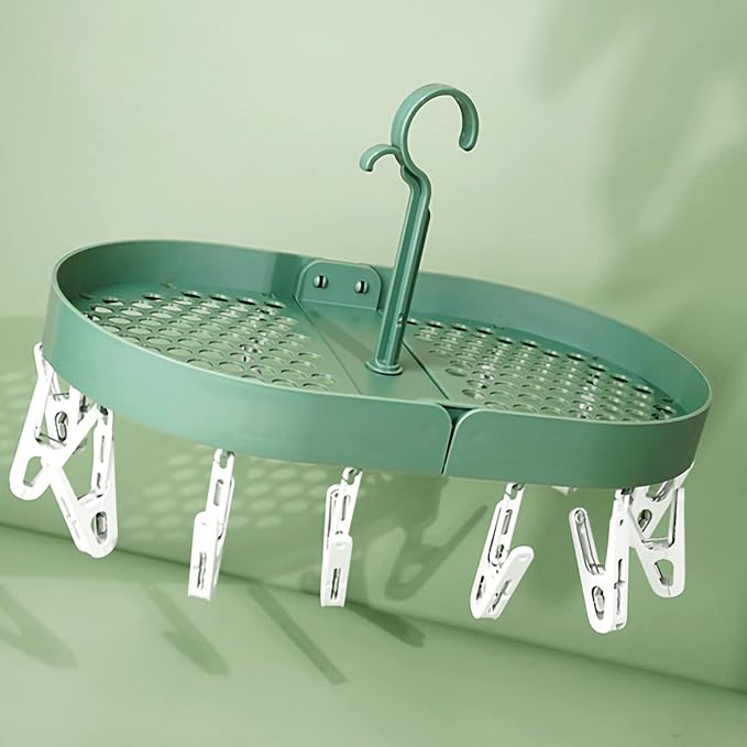 Pilipane Hanging Laundry Drip Hanger, Foldable Rotatable Clothe Drying Rack - Image 2