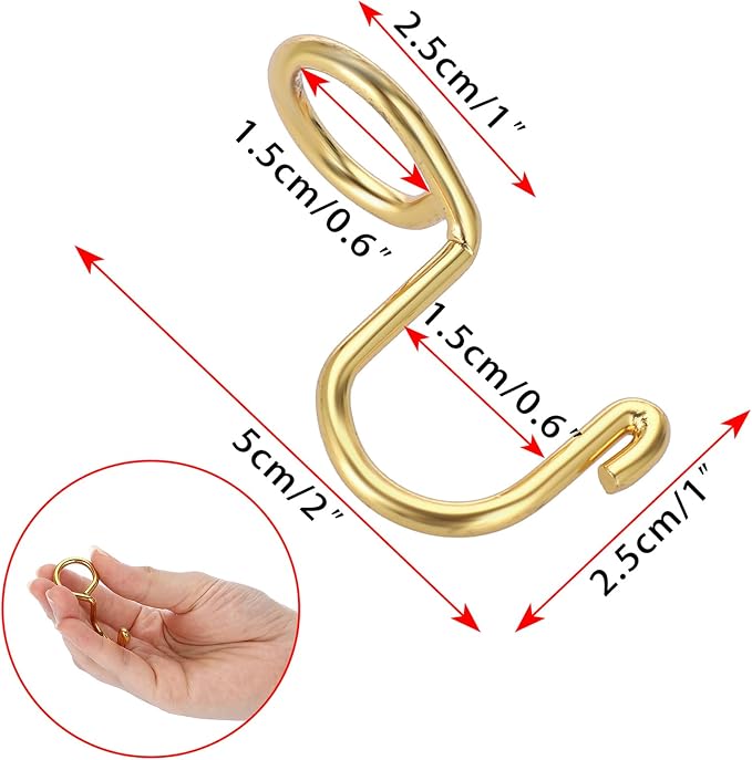 Sumnacon Gold Metal Hanger Extender Hooks - Image 4
