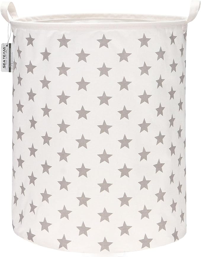 Sea Team 19.7 Inches Large Sized Waterproof Coating Ramie Cotton Fabric Folding by SeaTeam
