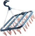 High-Capacity 32 Hook Garment Rack | Compact Foldable Design | Windproof by Unknown
