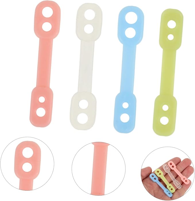 Ciieeo Clothes Hanger Buckle Set 100pcs Windproof Hanger Grips Silicone Buckle - Image 3
