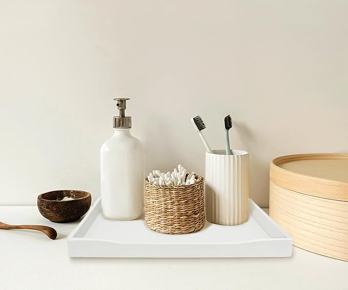 Small White Serving Tray for Serving Accessory, Perfume and Display Use. - Image 2