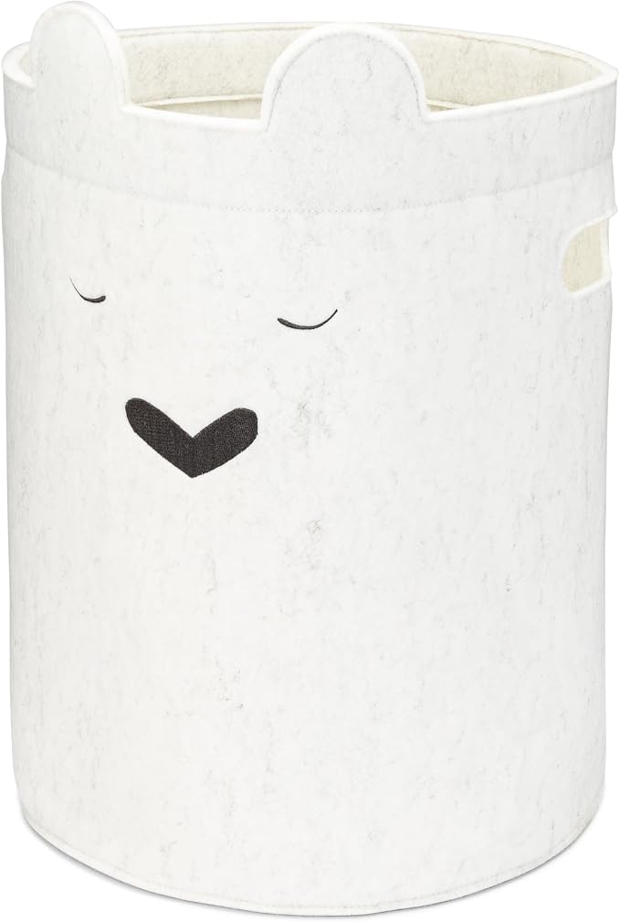 Parker Baby Bear Felt Laundry Hamper | Spacious & Collapsable Storage Basket by ParkerBabyCo