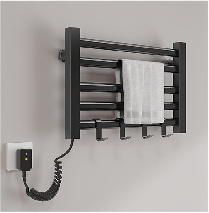Wall Mounted Small Heated Towel Rack 5 Bar Energy-Saving Drying Rack Aluminum by Unknown