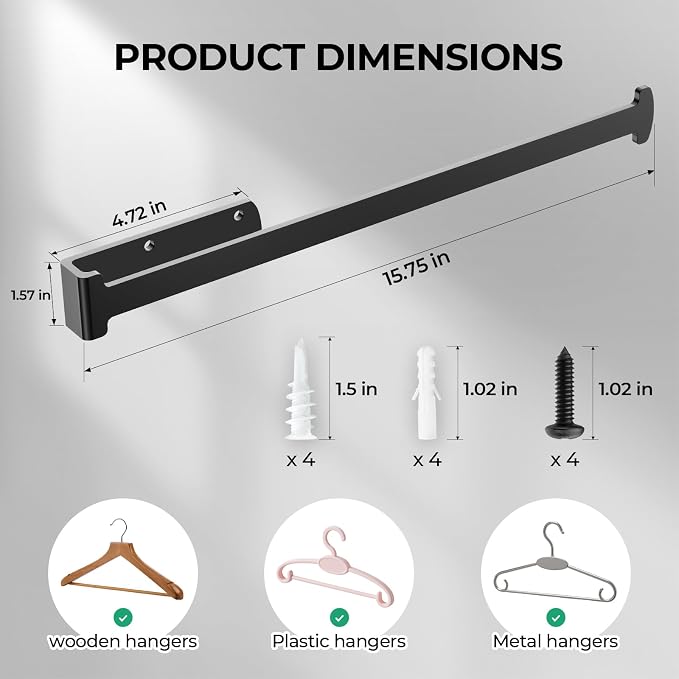 2 Pack Hanger Holder, Hanger Storage Rack - Image 3