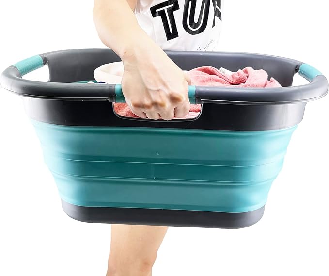 SAMMART 30L Collapsible Plastic Laundry Basket - Image 9