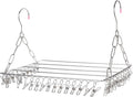 Garneck Multi-Purpose Windproof Clothes Drying Rack 36-Clip Stainless Steel by GARNECK