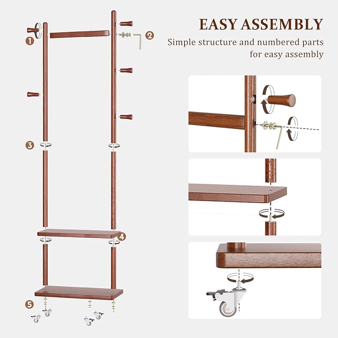Coat Rack Freestanding Clothing Rack - Image 7