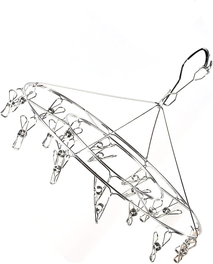 Stainless Steel Multi Clamp/Holder Clothes Drying Hanger - Image 2