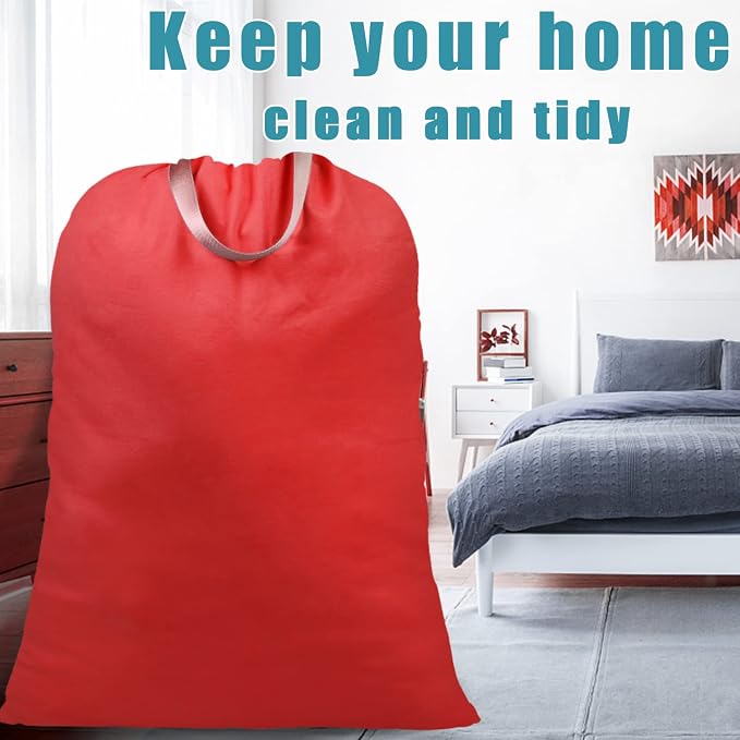 LOLOMLO Extra Large Canvas Laundry Bags - Image 7