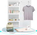 Wall Mount Ironing Board Cabinet, Built-in Swivel Ironing Board Foldable by WUSILILU