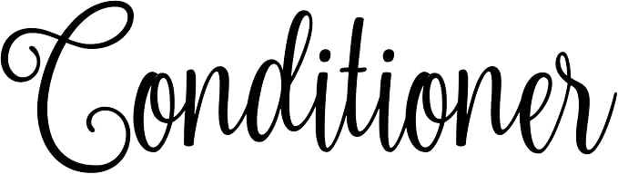 Conditioner 7.25w x 2h Label | Bathroom Organization | Die Cut Vinyl Decal | by MinglewoodTrading