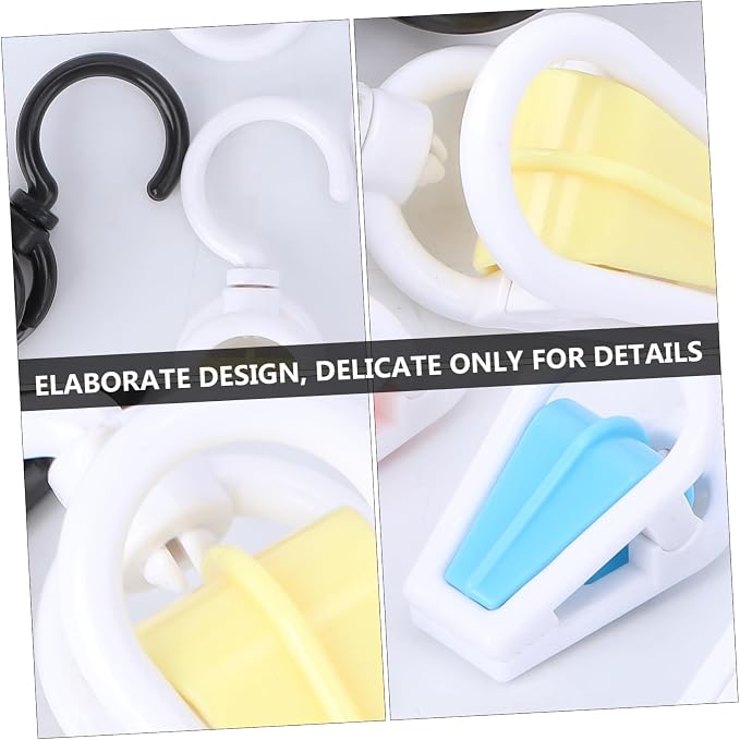 DECHOUS 10pcs Swivel Laundry Hooks Plastic Hanger Clips - Image 7